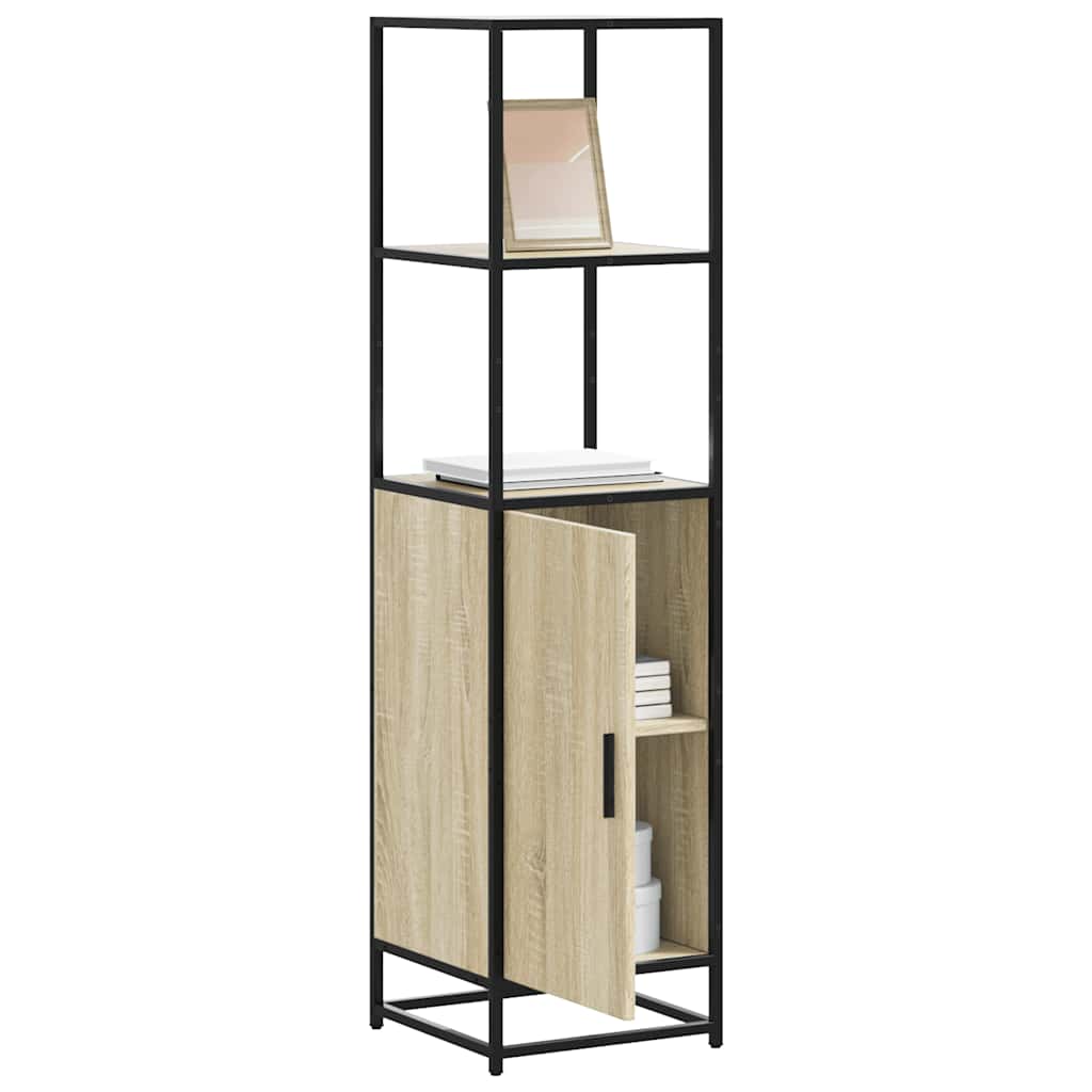 Skåp Sonoma Ek 35,5x35x139 cm och metall