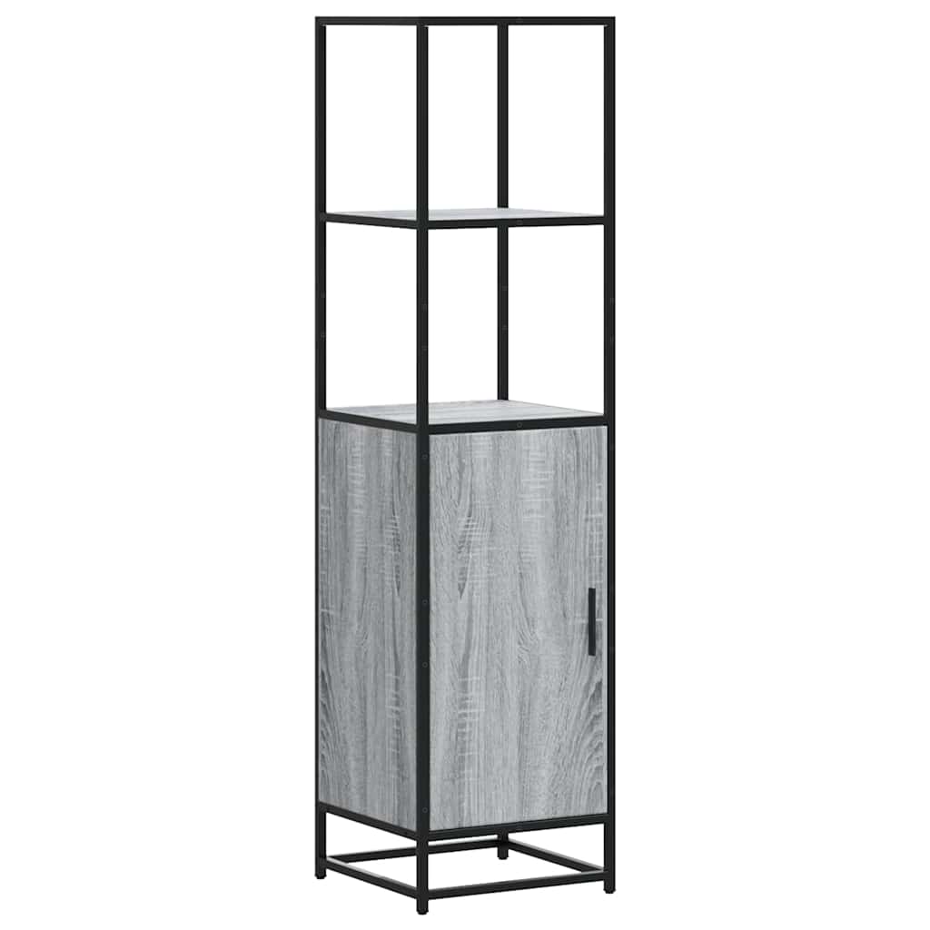 Skåp Sonoma Grå 35,5x35x139 cm och metall