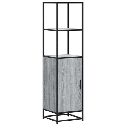 Skåp Sonoma Grå 35,5x35x139 cm och metall