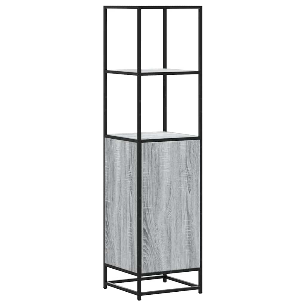 Skåp Sonoma Grå 35,5x35x139 cm och metall