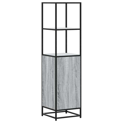 Skåp Sonoma Grå 35,5x35x139 cm och metall
