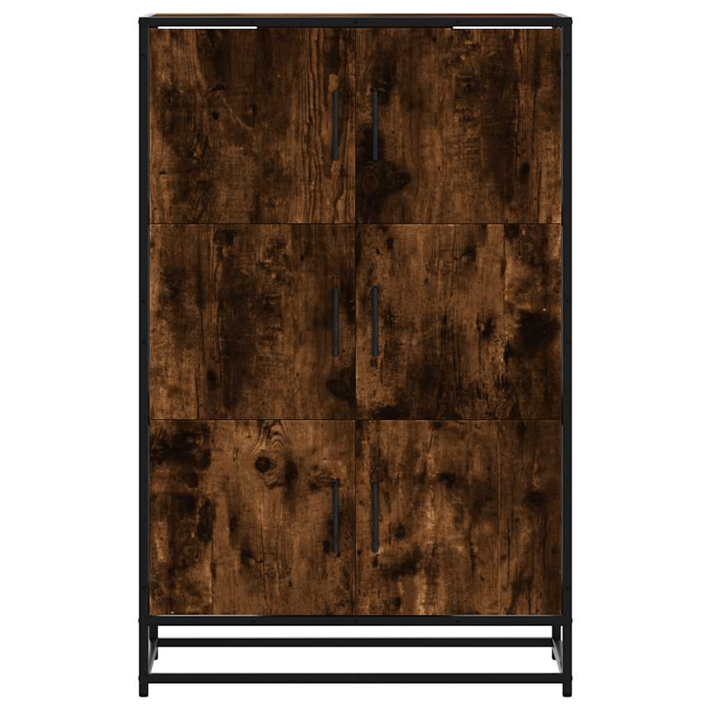 Skåp Rökfärgad Ek 68x35x106,5 cm metall