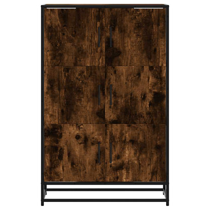 Skåp Rökfärgad Ek 68x35x106,5 cm metall