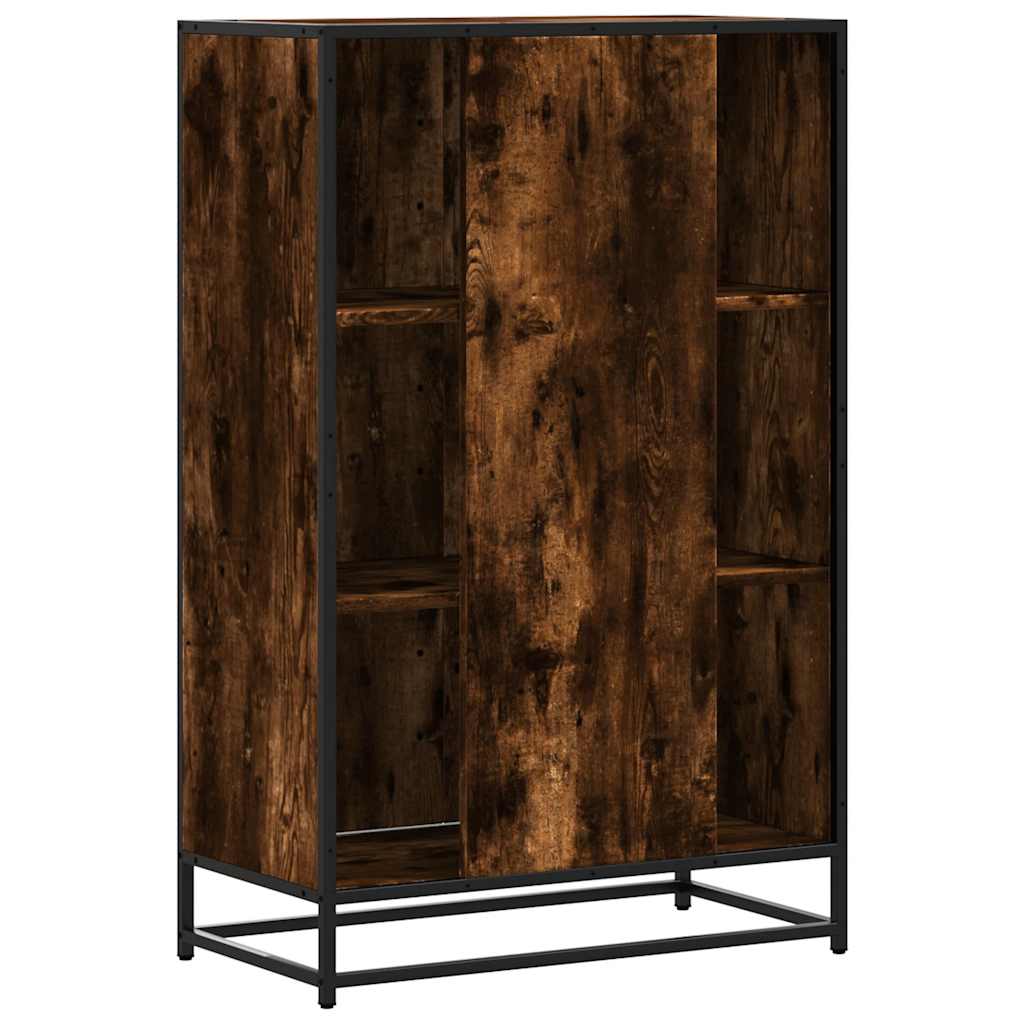 Skåp Rökfärgad Ek 68x35x106,5 cm metall