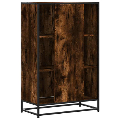 Skåp Rökfärgad Ek 68x35x106,5 cm metall