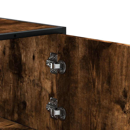 Skåp Rökfärgad Ek 68x35x106,5 cm metall