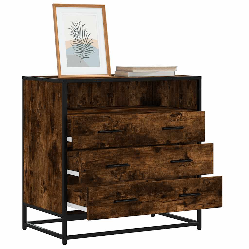 Byrå Rökfärgad Ek 70x41x70 cm