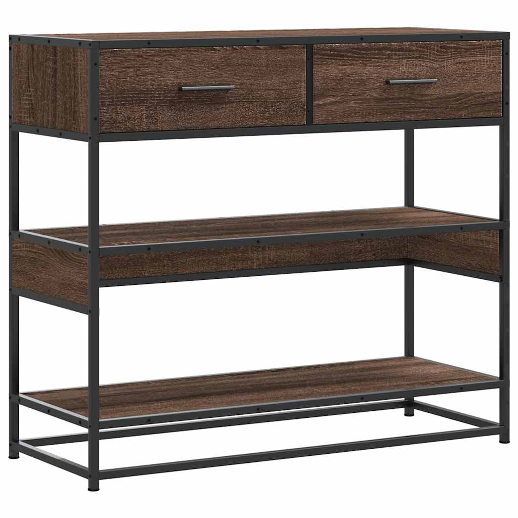 Avlastningsbord Konsollbord Brun Ek 90x35x80 cm