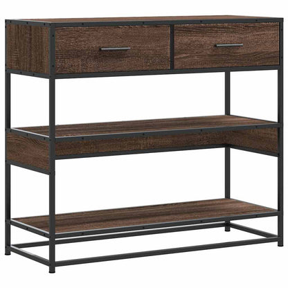 Avlastningsbord Konsollbord Brun Ek 90x35x80 cm