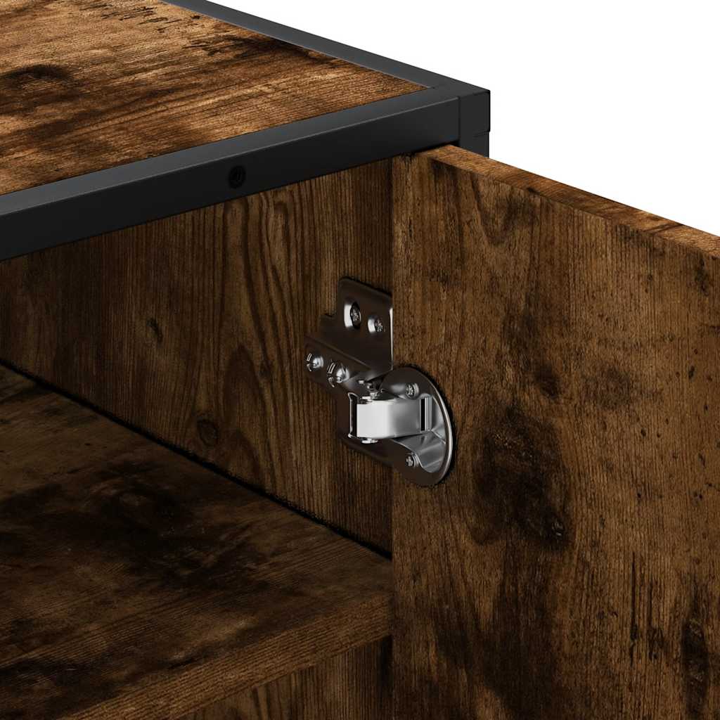 Skoställ Rökfärgad Ek Skohylla 48x38x97,5 cm