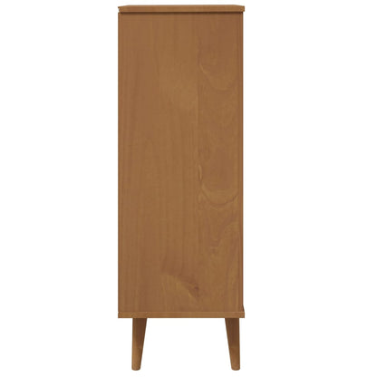 Skoställ Brun Skoskåp MOLDE Brun 59,5x35x103 cm massiv furu