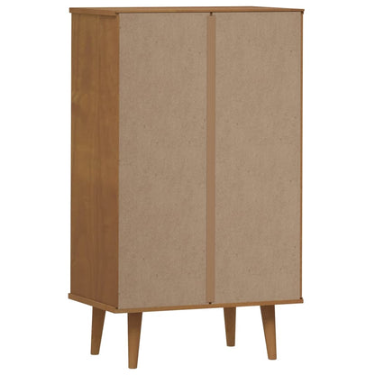 Skoställ Brun Skoskåp MOLDE Brun 59,5x35x103 cm massiv furu