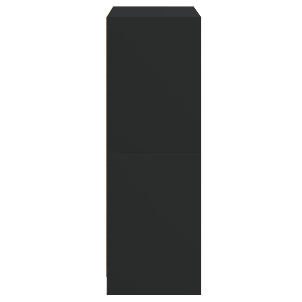 Skåp Svart med dörrar 68x37x109 cm