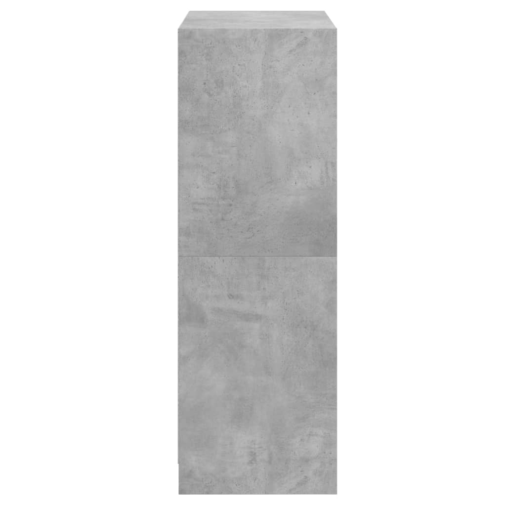 Skåp Betonggrå med dörrar 68x37x109 cm