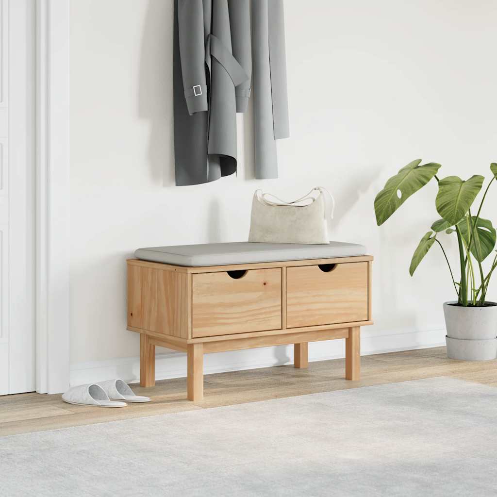 Hallbänk OTTA 80x40x45 cm massiv furu