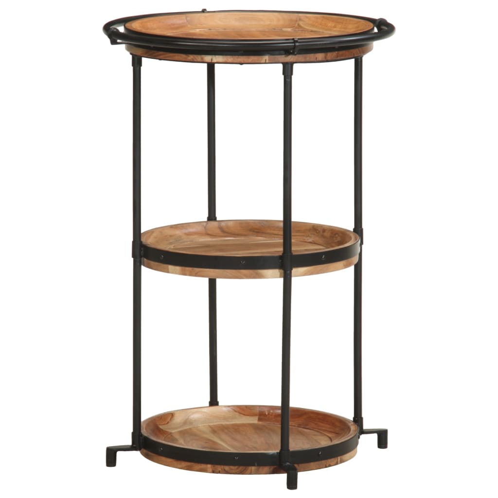 Sidobord Trä Ø55x83 cm massivt akaciaträ