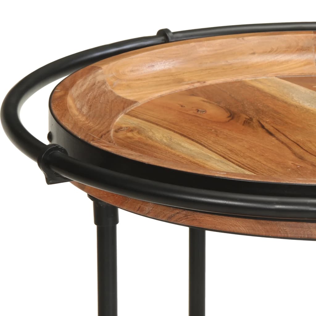 Sidobord Trä Ø55x83 cm massivt akaciaträ