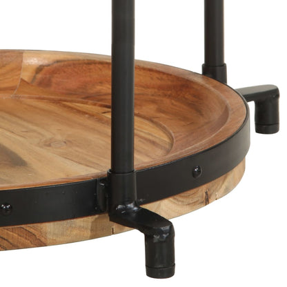 Sidobord Trä Ø55x83 cm massivt akaciaträ