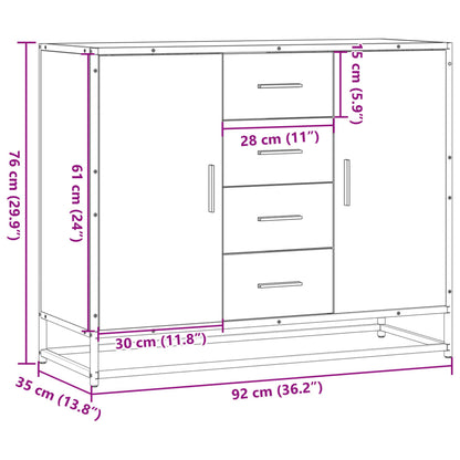 Skänk Sonoma Ek 92x35x76 cm