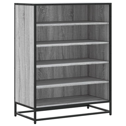 Skoställ Sonoma Grå Skoskåp 75x38x97,5 cm och metall