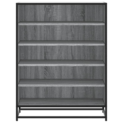 Skoställ Sonoma Grå Skoskåp 75x38x97,5 cm och metall