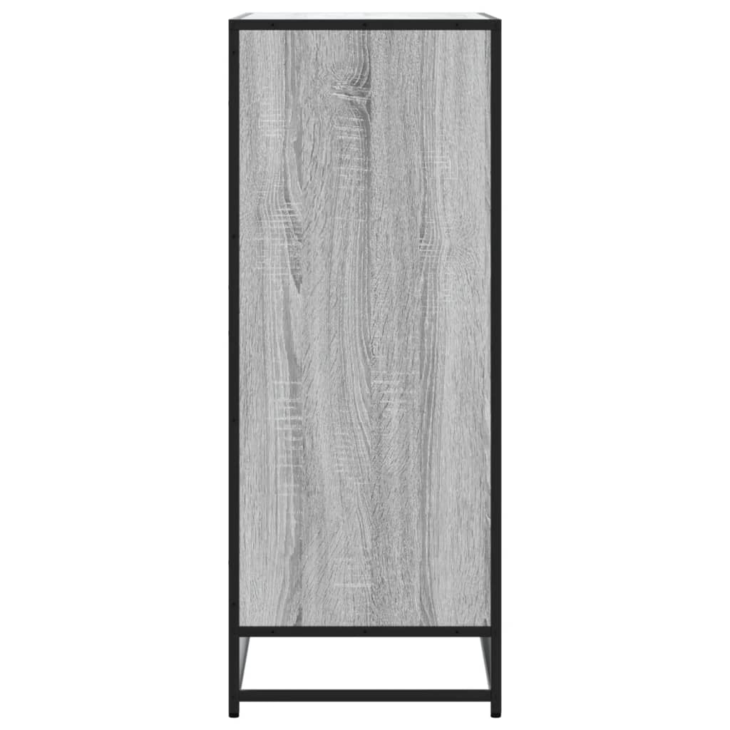 Skoställ Sonoma Grå Skoskåp 75x38x97,5 cm och metall