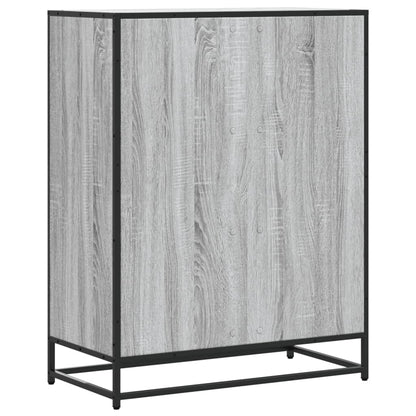 Skoställ Sonoma Grå Skoskåp 75x38x97,5 cm och metall