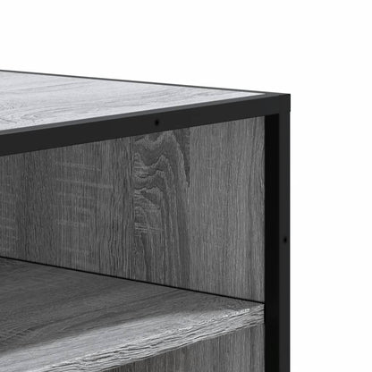 Skoställ Sonoma Grå Skoskåp 75x38x97,5 cm och metall