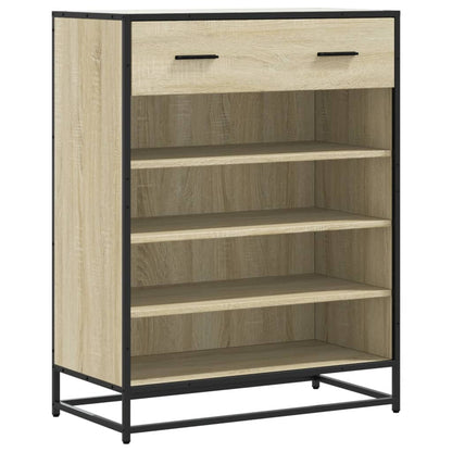 Skoställ Sonoma Ek Skoskåp 75x38x97,5 cm och metall