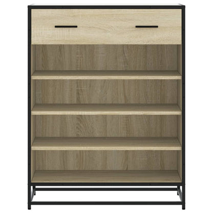 Skoställ Sonoma Ek Skoskåp 75x38x97,5 cm och metall