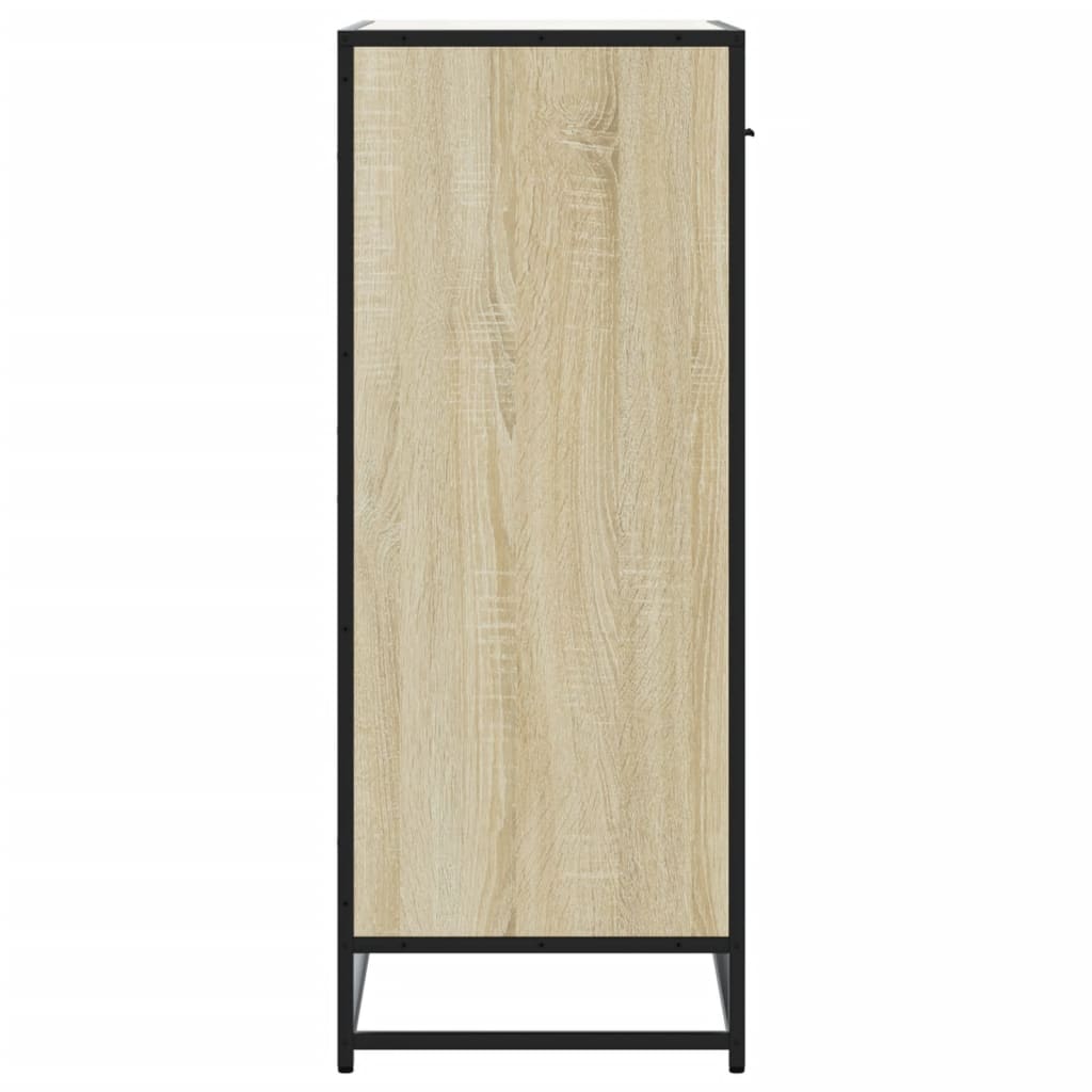 Skoställ Sonoma Ek Skoskåp 75x38x97,5 cm och metall