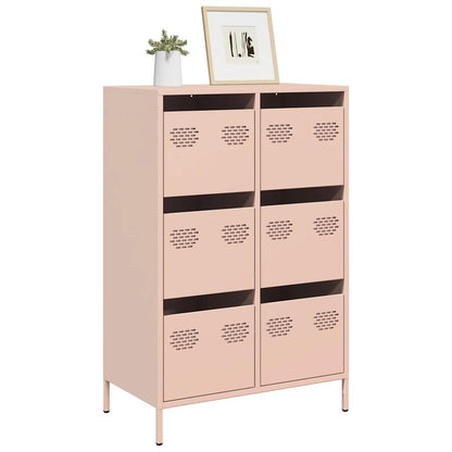 Skåp DIV. rosa 68x39x101,5 cm stål