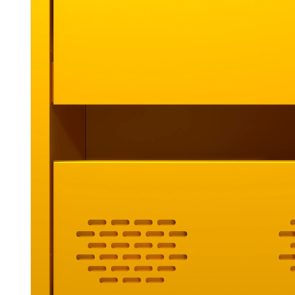 Skåp DIV. senapsgul 68x39x101,5 cm stål