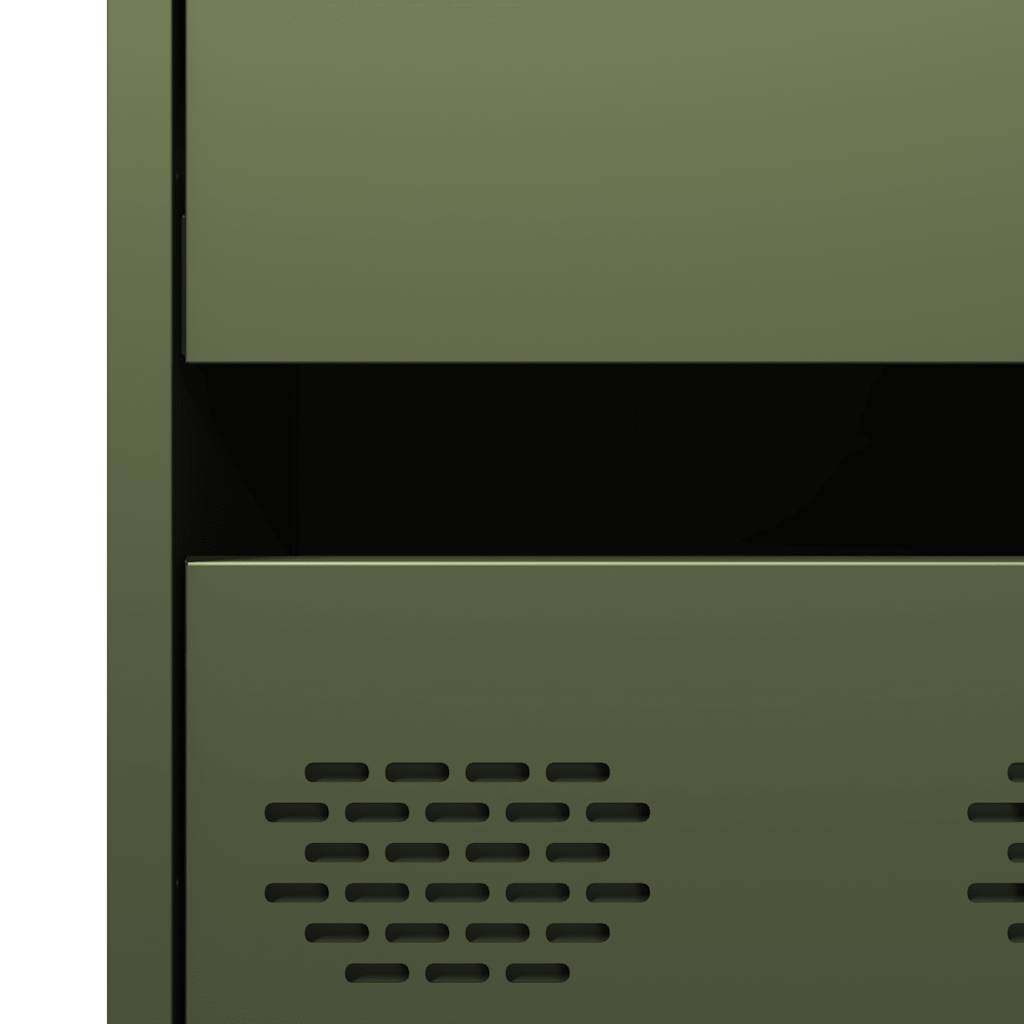 Skåp DIV. olivgrön 68x39x101,5 cm stål