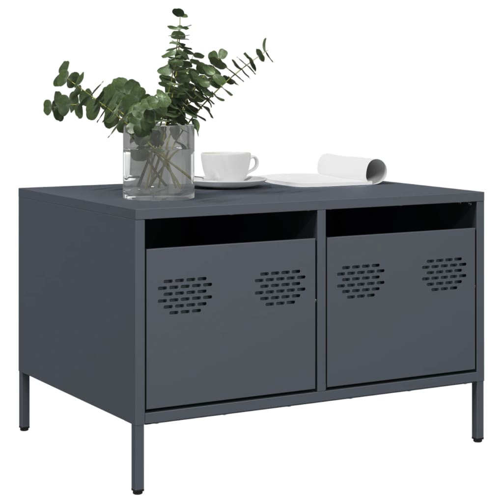TV-Möbel DIV. TV-Bänk antracit 68x50x43,5 cm kallvalsat stål