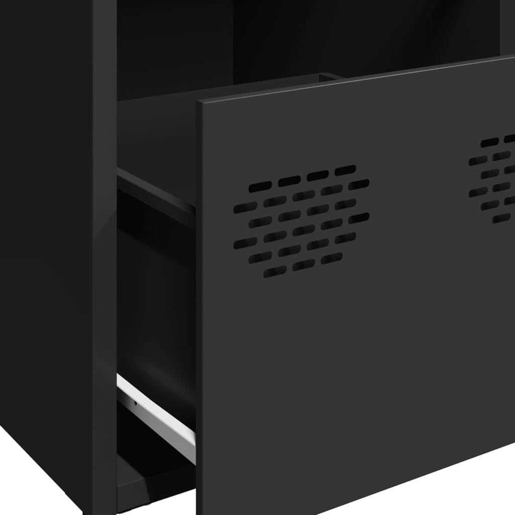 Byrå DIV. Svart 68x39x73,5 cm kallvalsat stål