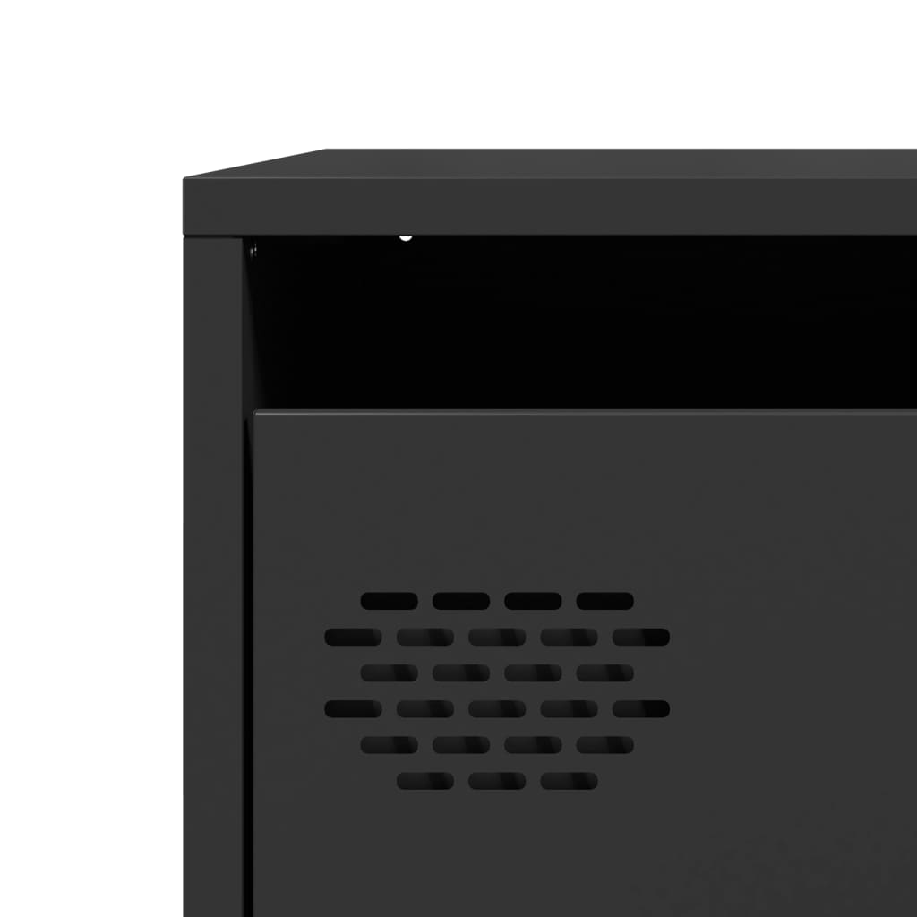 Byrå DIV. Svart 68x39x73,5 cm kallvalsat stål