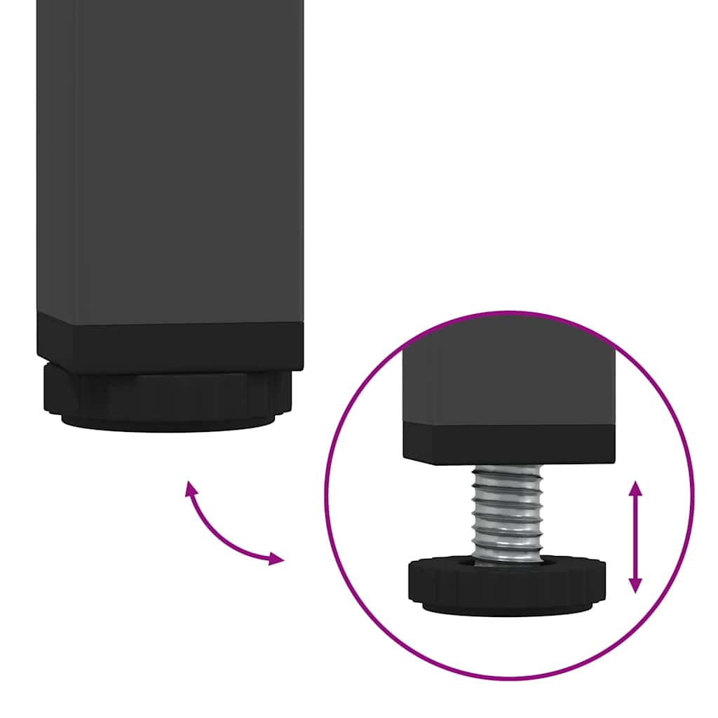 Soffbord Svart 101,5x50x43,5 cm kallvalsat stål