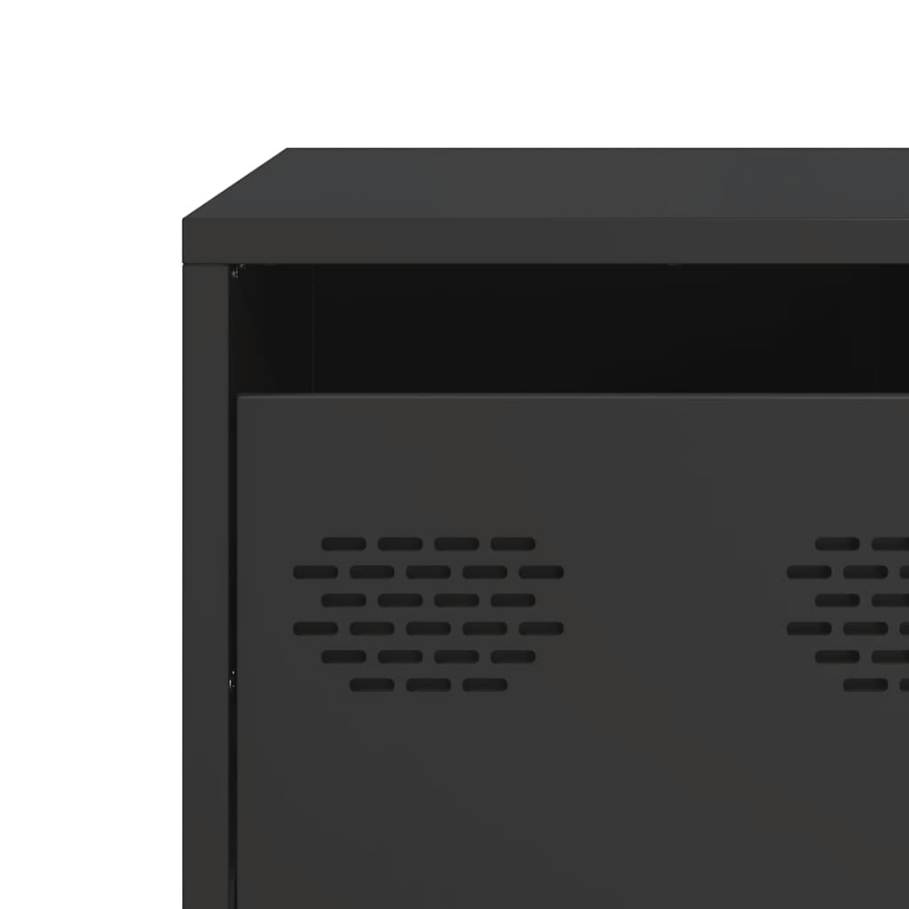 Soffbord Svart 101,5x50x43,5 cm kallvalsat stål