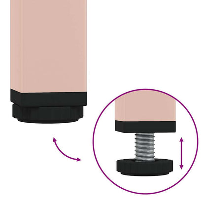 Soffbord DIV. rosa 101,5x50x43,5 cm kallvalsat stål