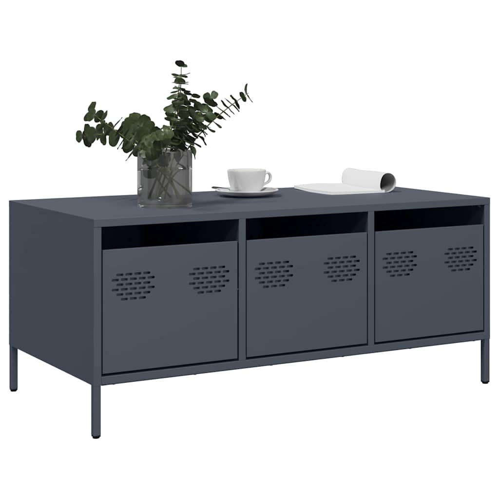 Soffbord DIV. antracit 101,5x50x43,5 cm kallvalsat stål