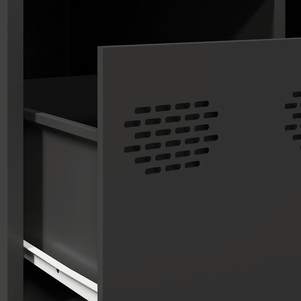 Soffbord Svart 101,5x50x43,5 cm kallvalsat stål