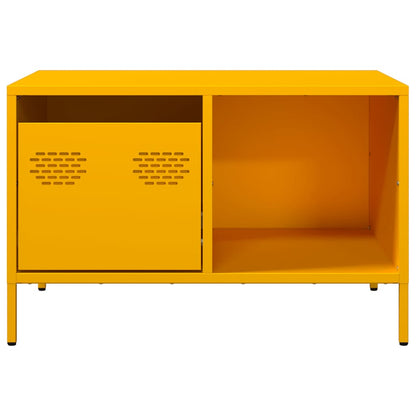 Soffbord DIV.  senapsgul 68,5x50x43,5 cm kallvalsat stål