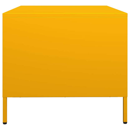 Soffbord DIV.  senapsgul 68,5x50x43,5 cm kallvalsat stål