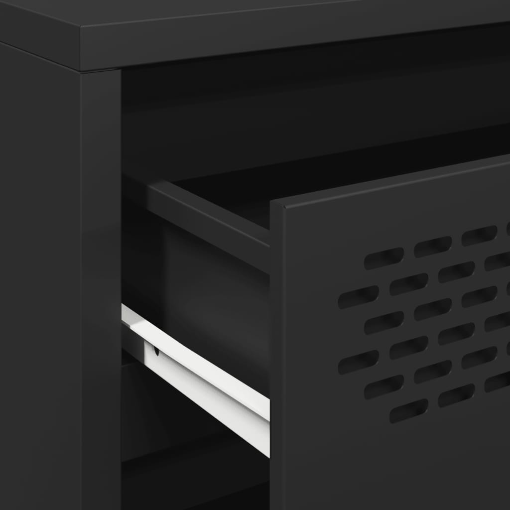 Skänk DIV. Svart 68x39x58,5 cm kallvalsat stål