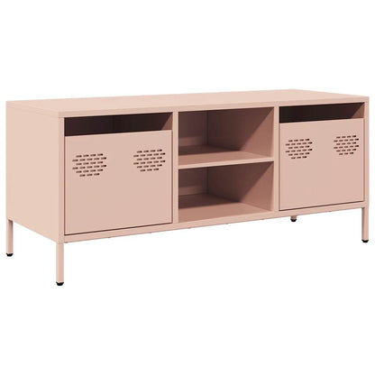 TV-Möbel DIV. TV-Bänk rosa 101,5x39x43,5 cm kallvalsat stål