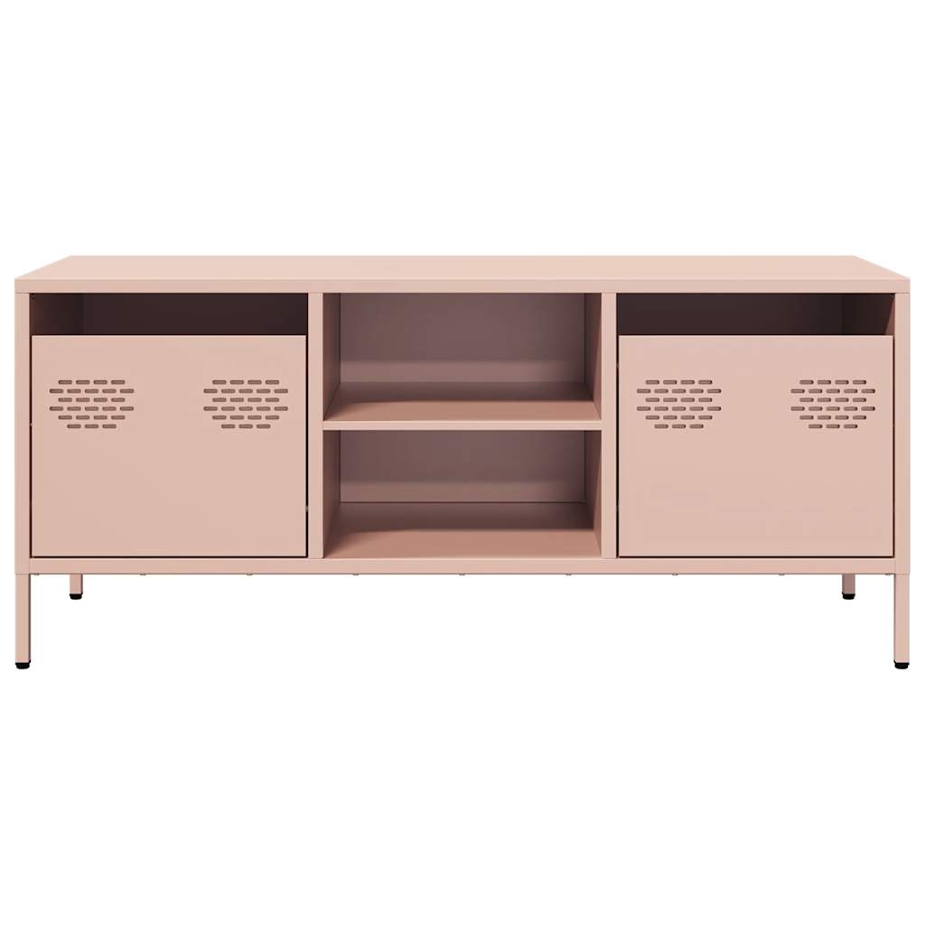 TV-Möbel DIV. TV-Bänk rosa 101,5x39x43,5 cm kallvalsat stål