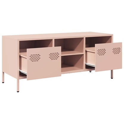 TV-Möbel DIV. TV-Bänk rosa 101,5x39x43,5 cm kallvalsat stål