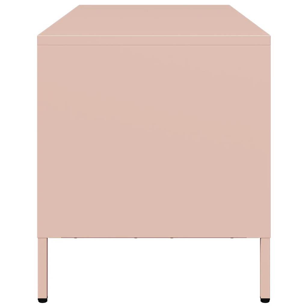 TV-Möbel DIV. TV-Bänk rosa 101,5x39x43,5 cm kallvalsat stål
