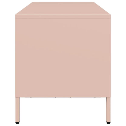 TV-Möbel DIV. TV-Bänk rosa 101,5x39x43,5 cm kallvalsat stål